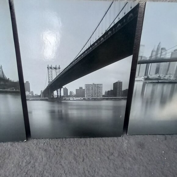 IKEA Gronby 4X Photographic Wall Art Panals New York City Bridges - Picture 4 of 16